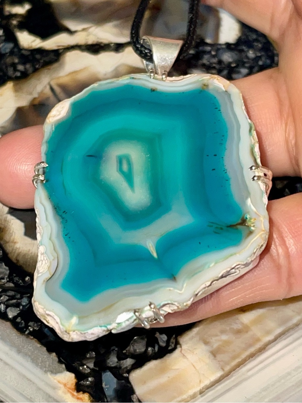 Jumbo Solar Quartz Stalactite Crystal Pendant 2 7/8”
